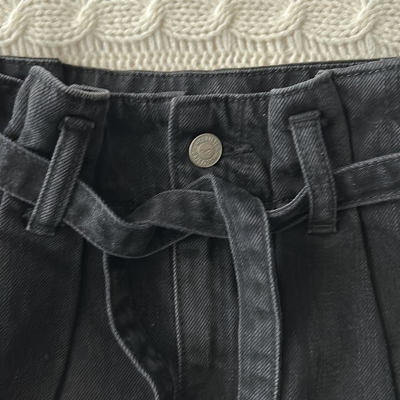 Hollister Black Denim Tie Skirt - Picture 2 of 4